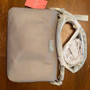 NWT Kate Spade Triple Gusset Crossbody Nimbus Gray
